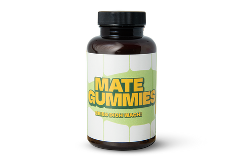 Nahrungs-ergänzungs-mittel mit 280mg Yerba-Mate-Extrakt und den Vitaminen B3, B5, B6 und B12. Für mehr Power und Konzentration in deinem Alltag.