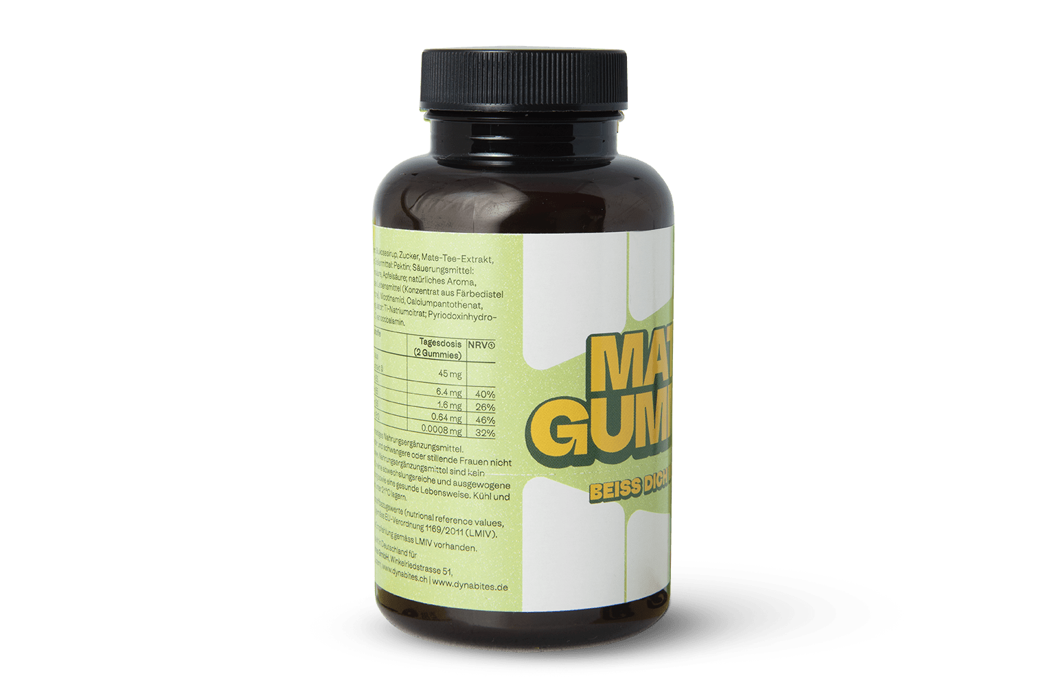 Dynabites Koffein Gummibärchen – Mate Gummies mit natürlichem Koffein & B - Vitaminen, vegan & glutenfrei - dynabites - Dynabites